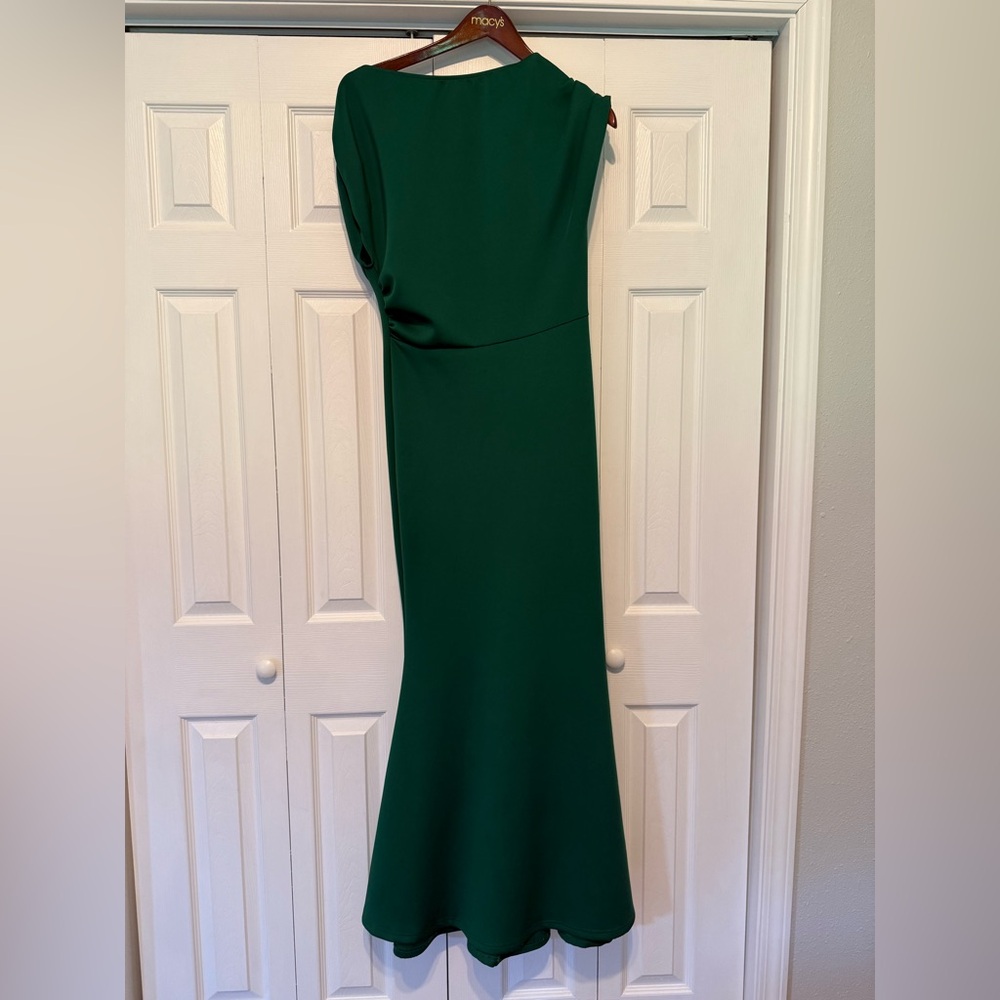 Chic One Shoulder Green Dress